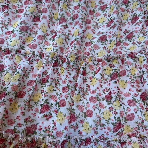 Knitworks girls pink and floral design - size 10 - Picture 6 of 7